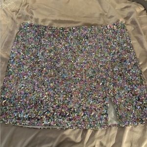Showpo Multicolor Sequin Mini Skirt